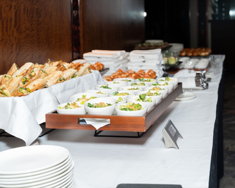 Full seasonal lunch buffet spread