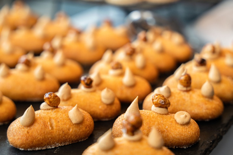 Coffee and hazelnut éclairs